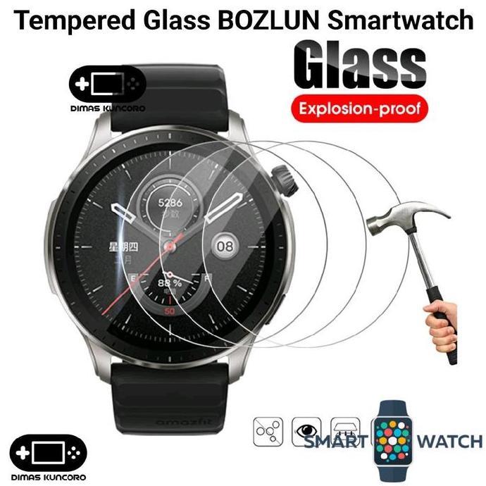 Tempered Glass BOZLUN Smartwatch anti gores antigores screen guard protector pelindung layar lcd boz