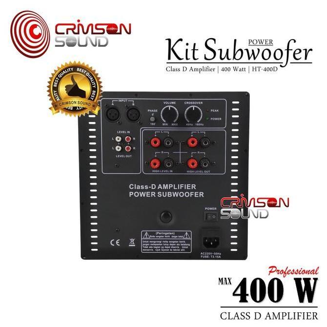 POWER KIT SUBWOOFER AKTIF 400 Watt Class D HT-400D