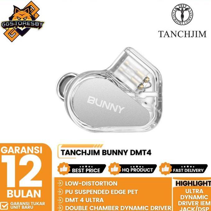 TANCHJIM BUNNY DMT4 ULTRA DYNAMIC DRIVER EARPHONE IN EAR MONITOR WITH MICROPHONE