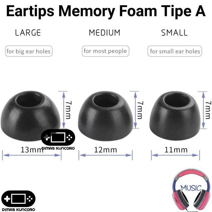 Eartips Memory Foam Tipe A busa eartip tws edifier hecate gt4