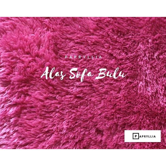 Alas Sofa Kain Bulu Rasfur Ukuran 100x150cm (Pink Fanta)