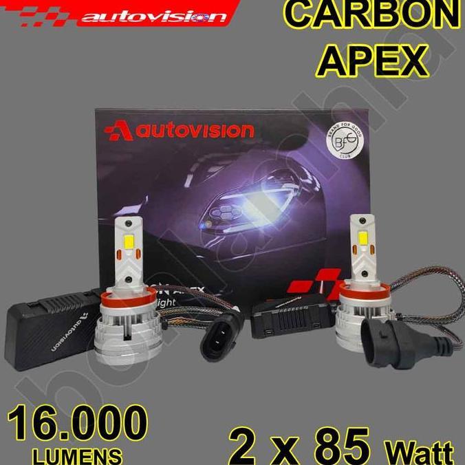 Lampu LED Mobil Autovision Carbon LX H11 H16 H8 126Watt 13Lumens