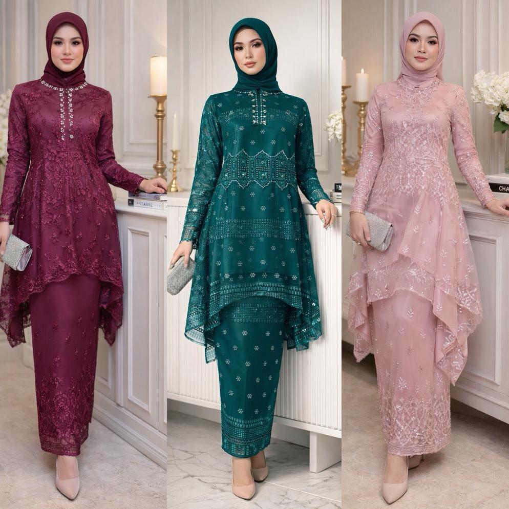 Diskon Kebaya Fayna Set/Kebaya Modern/Kebaya Wisuda/Kebaya Pesta/Kebaya Akad/Kebaya Lamaran/Kebaya B