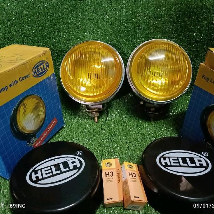 Hella Foglamp Classic 4.5 Inch Halogen H3 Full Set X2 Lampu Mobil Kualitas Terbaik