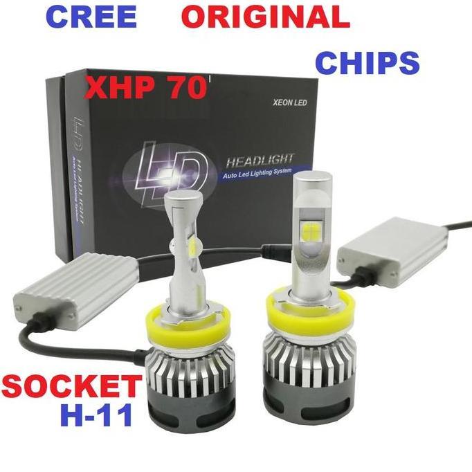 Premium LED Chips CREE X-70 110W & 13200 lumen Lampu Mobil H11 White