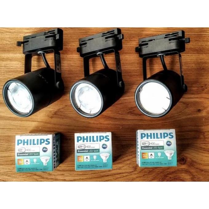 Lampu track philips 4,5w 6set + rel 3m /lampu rel 6set rel 3m philips