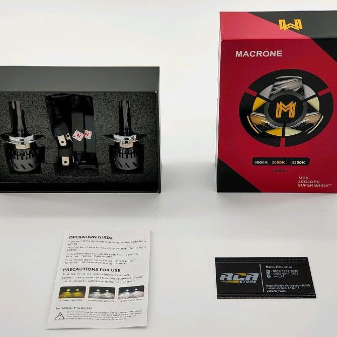 Mc8 Macrone 3 Colours Headlht H4