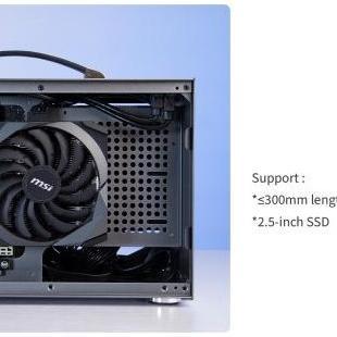 Comp- Pccooler Mini I100 Pro Mesh Itx Case For Pc + Riser Vertical Gpu