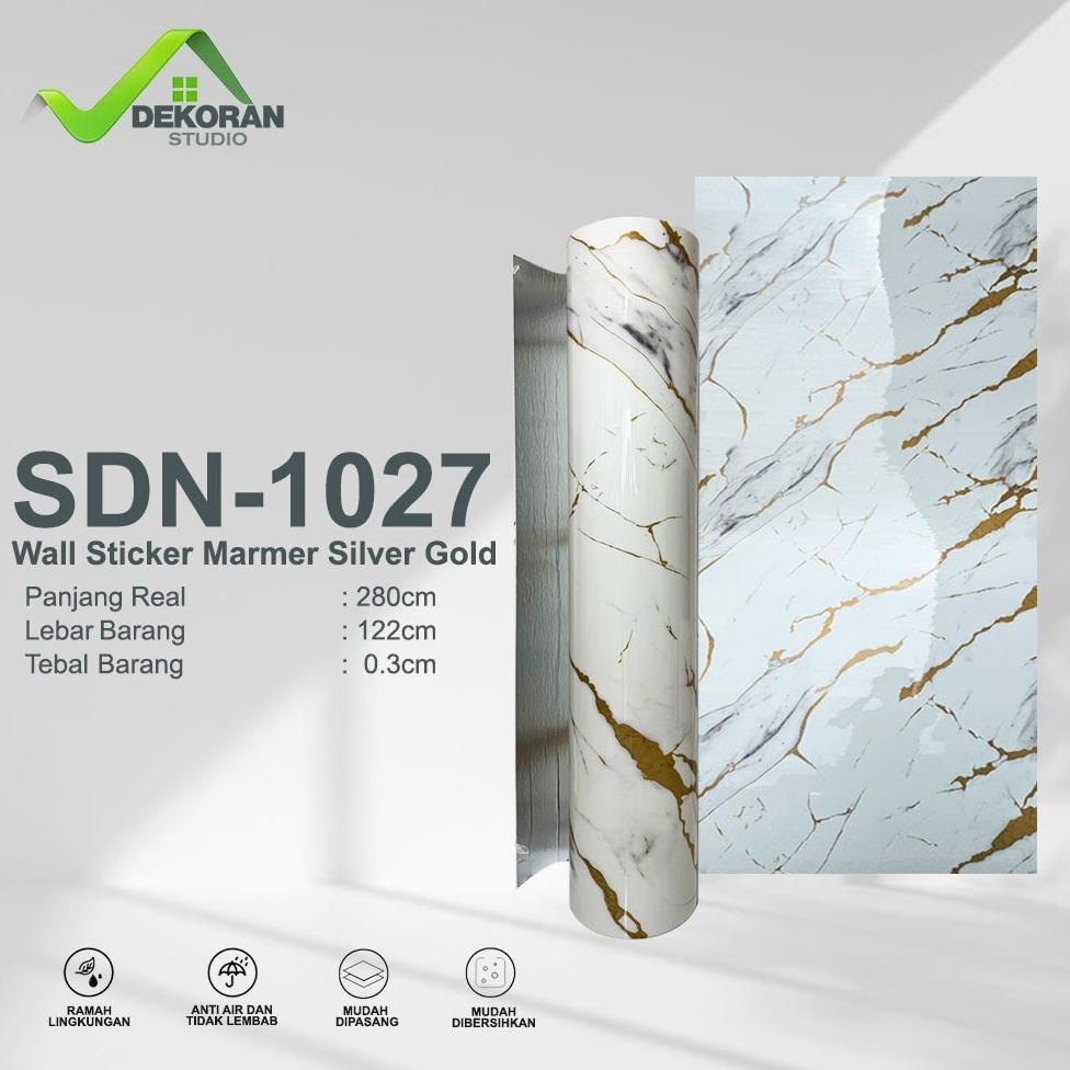 Jamin Murah Dekoran Studio - Wallpaper Dinding Vinyl Marble Roll Sticker Foam 120 X 280 Cm Sdn-1027 