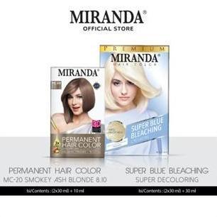 Hair- Miranda Paket Rambut Pastel Super Blue Bleaching & Mc20 Smokey Ash, Ash Blonde ,Golden Brown 3