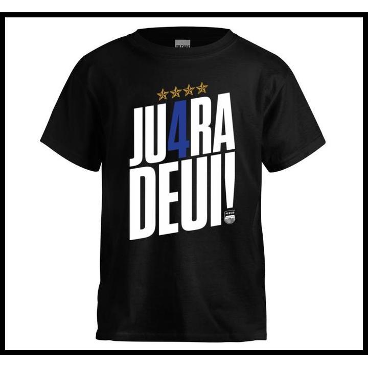 T-Shirt Kaos Bola Persib Bandung Ju4Ra Deui Juara Deui Back To Back Champions Produk Unggulan