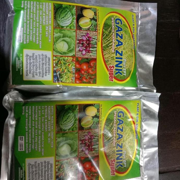 Pirc- Pupuk Zink Sulphate Monohidrate Gaza Super 900 Gram ( Znso4 + H2O ) Obat Asem Asemen Pada Padi