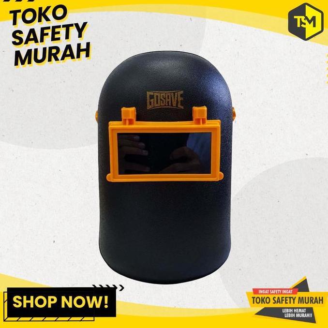 Penutup Muka Wajah Helm Las Topeng Las Plastik Tebal Alat Las Tukang