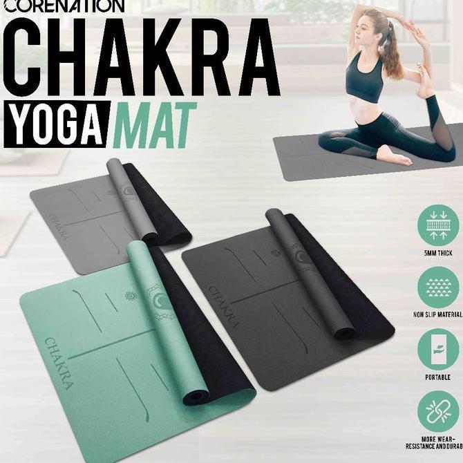 CoreNation Matras Chakra Yoga Mat 4.5MM | Workout Mat Anti Slip | Yoga Mat Lux Matras Olahraga Senam