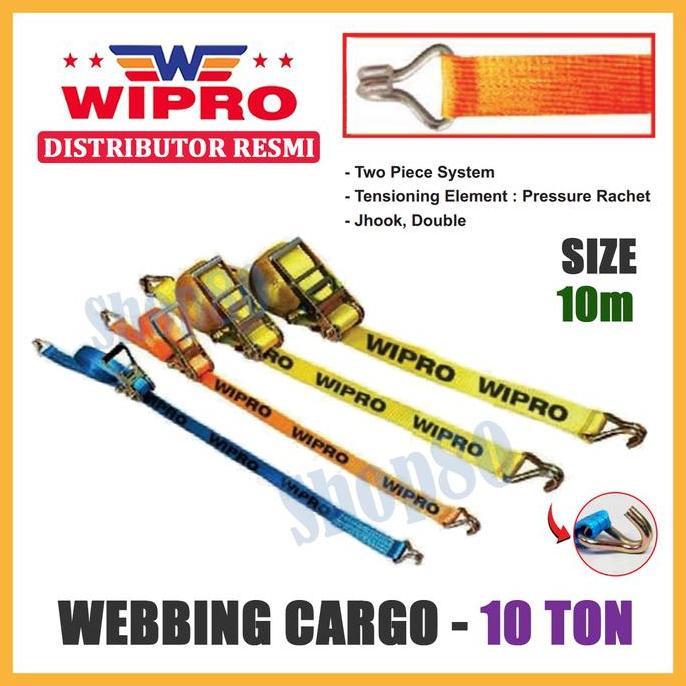 LOWARY Wipro Webbing Cargo Track Belt Sabuk Barang 10Ton 10T 10m 10meter