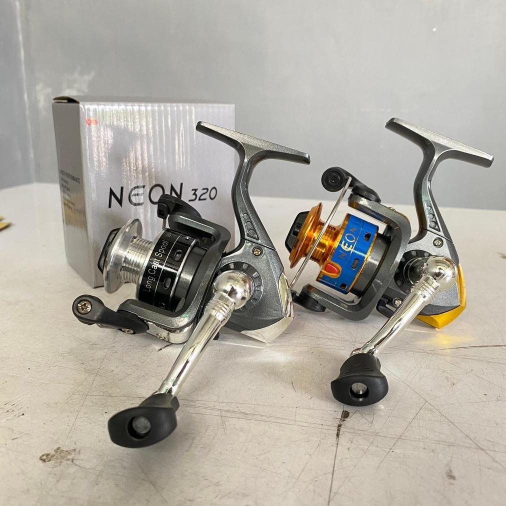 New Reel Spinning Neon 320 Alumunium Spool Body Graphite Smooth Performance Long Cast Spool