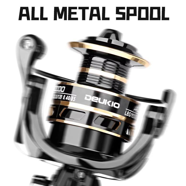 HOT SALE BISA COD-REEL FISHING PANCING METAL SPOOL DEUKIO AC2000-7000 WARNA HITAM katrol pancing ful