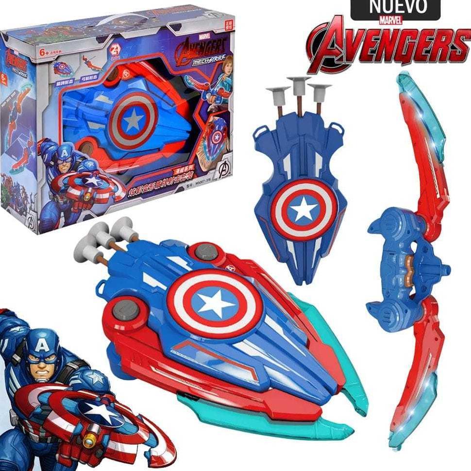 2 IN 1 TAMENG PLUS BUSUR PANAH/TRANSFORM SHIELD ARCHERY SET DENGAN LAMPU LED DAN SUARA/MAINAN BUSUR 
