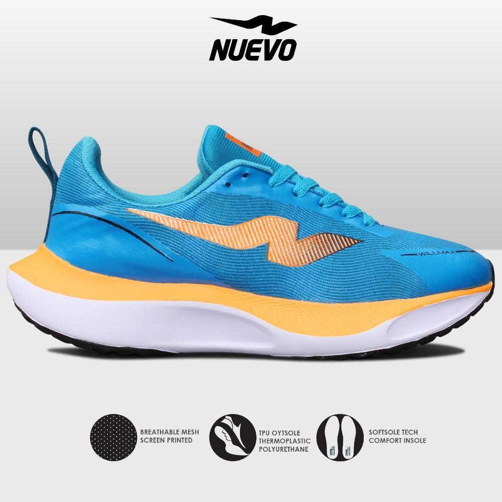 TERBARU Sepatu Lari Pria NUEVO - Wilmax | Running Shoes Jogging Olahraga Ringan Murah