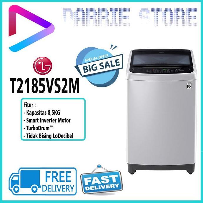 (Best) LG T2185VS2M MESIN CUCI LG 8,5 KG WASHER T-2185VS2M T2185 2185VS2M