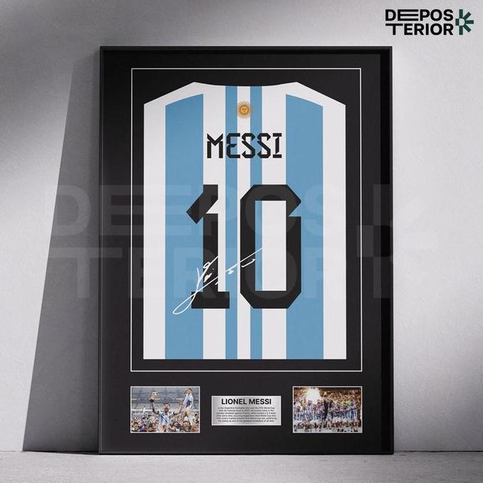 Frame Poster Jersey Lionel Messi | Poster Messi