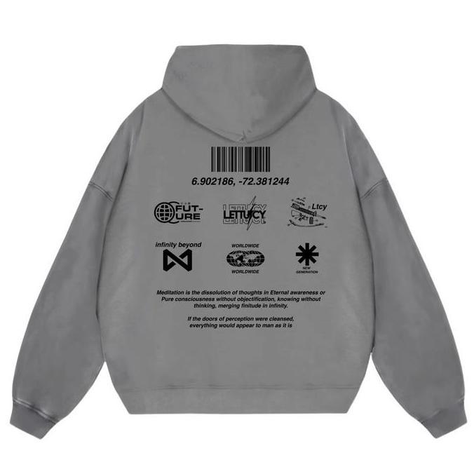 Hombre- New- Lettucy Hoodie Boxy Fleece Cotton Cvc | Hoodie Boxy Future Puff