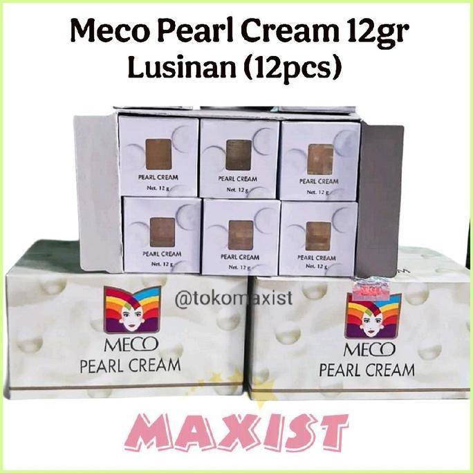 Meco Pearl Cream 12gr 1 Lusin (12 pcs) [EXP 2028] Kemasan Besar 12 gr BPOM Original Lusinan