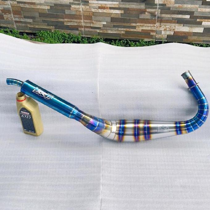 Knalpot RX King knalpot Kobra stainless BLUE SE {Special Edition} RR27 EXHAUST Motorcycle