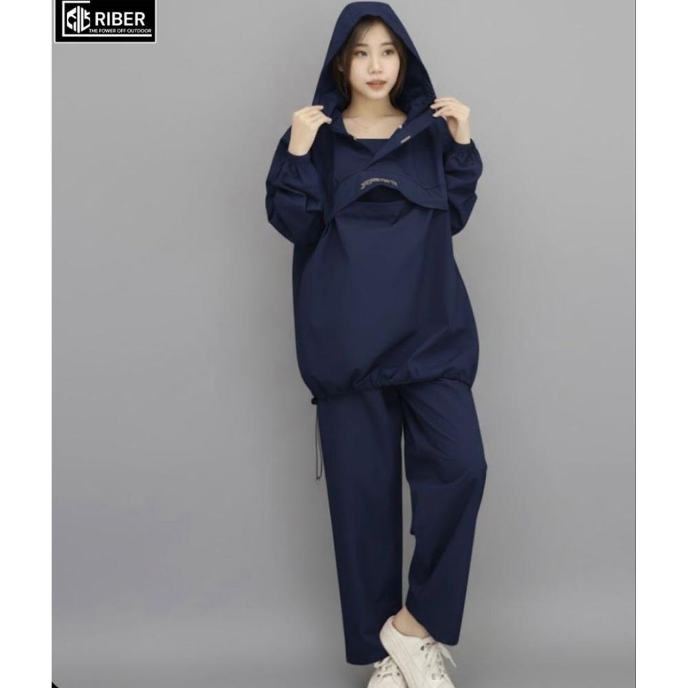 100% aman jas hujan kangaroo raincoat riber saku kangaroo anti rembes pria wanita raincoat/jas hujan