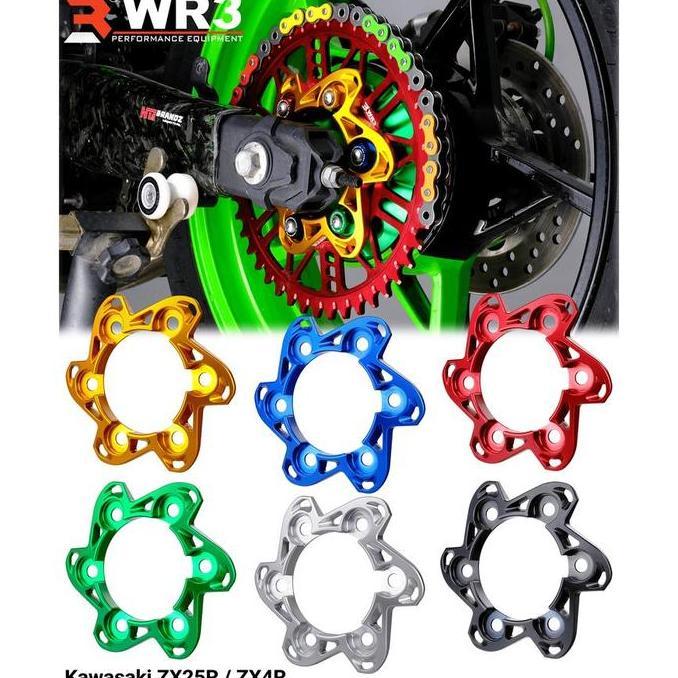 Cover Sprocket Flange Gear Belakang WR3 ZX25R Ninja 250 150 RR R SS ZX636 Z900 Z800 ER6 / CBR 250RR 