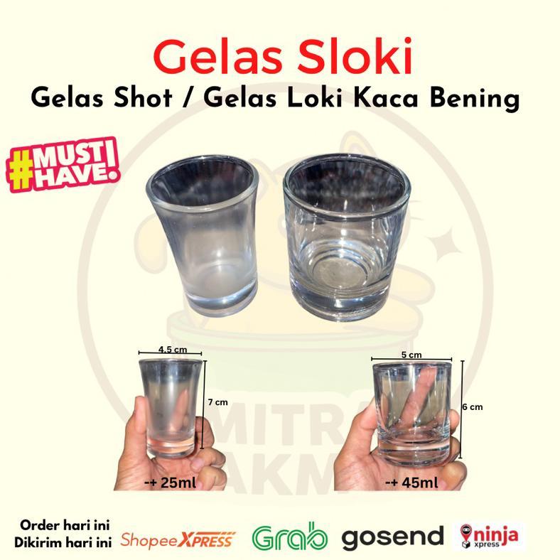 Gelas Sloki Kaca Bening / Shot Glass Gelas Shot Gelas Loki