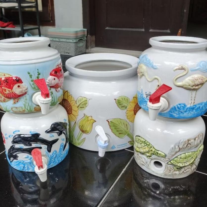 Guci Galon Mini Keramik 5 L Free Galon Duniawi