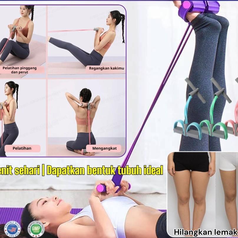 Latihan MudahAlat Bantu Fitness/Asisten Sit-Up/Penarik Pedal Multifungsi/Tali Tarik Pedal Yoga/Perut