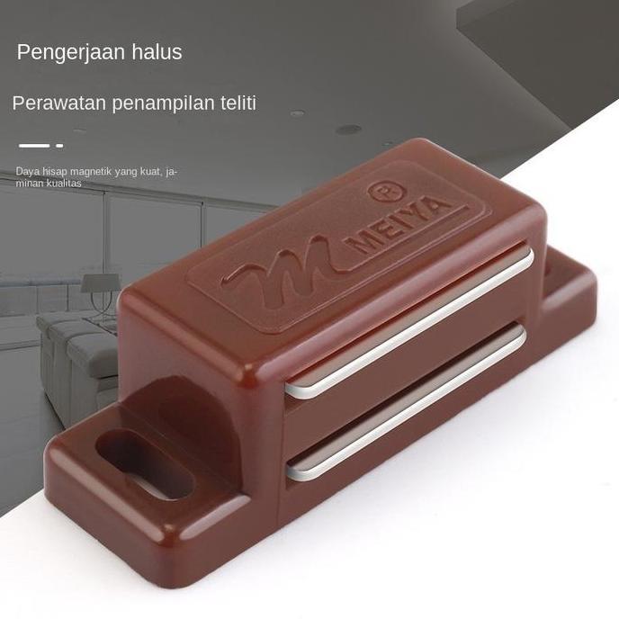 Magnet Pintu Lemari Laci Kotak Coklat Putih Besi Magnet Pintu Kayu