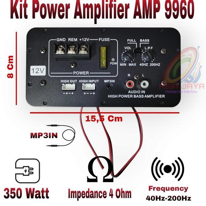 Kit Amplifier Subwoofer Mobil 12V Amp 9960