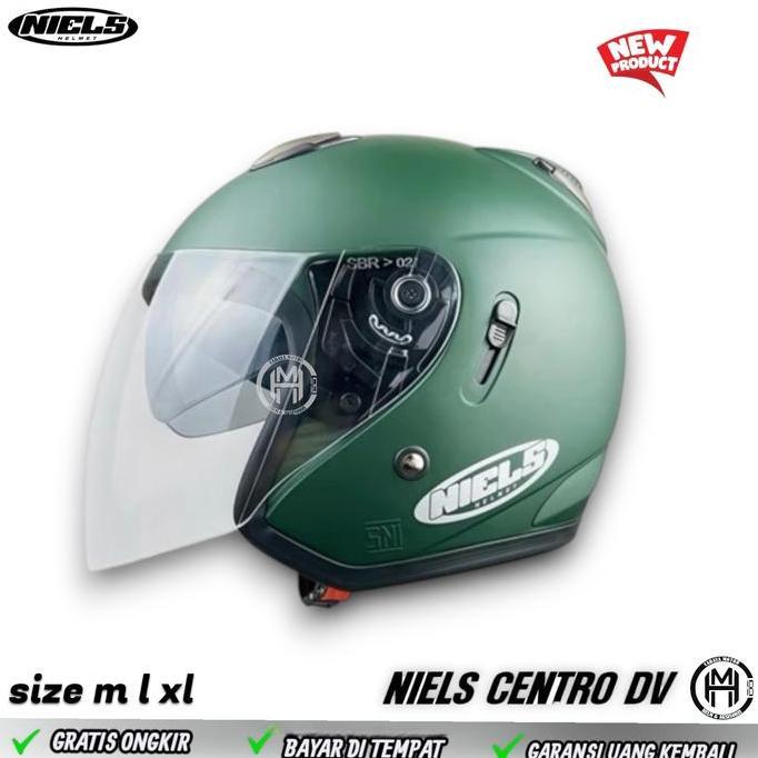 NIELS HELM CENTRO DOUBLE VISOR|MODEL INK CENTRO ARMY DOF Motorcycle
