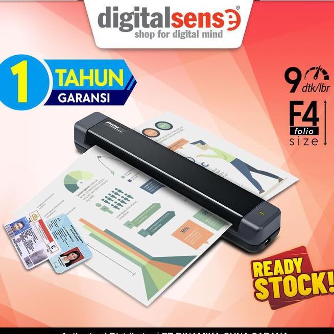 Scanner Plustek Mobileoffice S410 Plus Folio F4 9 Detik Portable