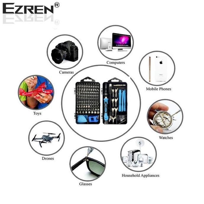 Ezren Ez-0813 135 In 1 Obeng Set Hp Lengkap Torx Screwdriver Magnet