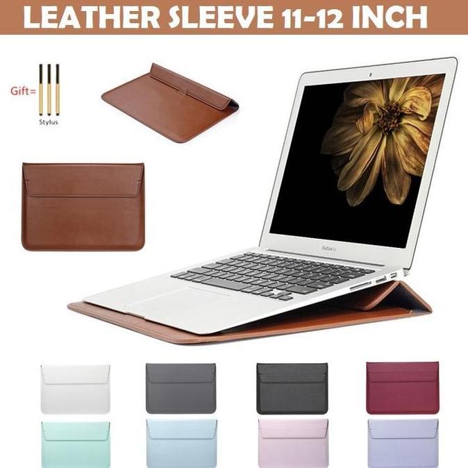 Termurah Lenovo Ideapad D330 Laptop Stand Leather Sleeve Case Bag Casing Pouch