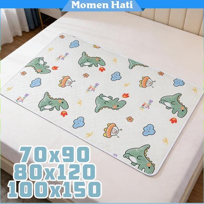 100*150cm Reusable Mattress Protector Alas Ompol Dewasa / Alas Ompol Kartun Perlak Bayi Dewasa