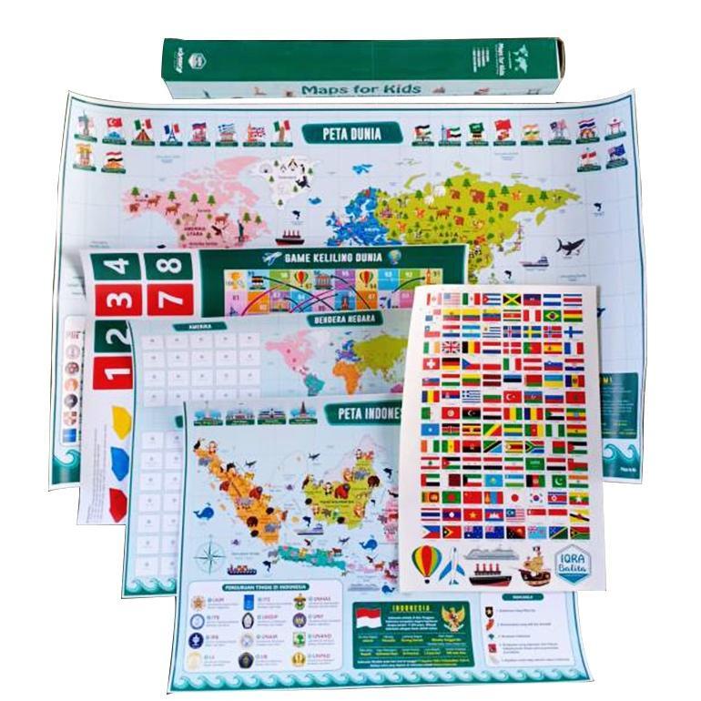 Maps For Kids Belajar Peta Dunia dan Indonesia Untuk Anak Balita