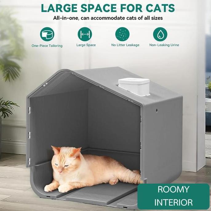 Cat Litte Box/ Bak Pasir Kucing/ Litter Box Kucing Tertutup/ Toilet Kucing/ Toilet Bak Pasir Kucing/