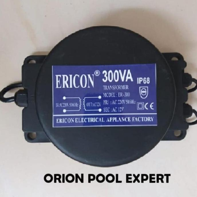 TRAFO LAMPU KOLAM RENANG 300W AC 12V ERICON IP 68