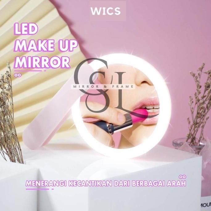 WICS Cermin LED Cermin Tas LED Cermin Makeup Cermin Lipat LED