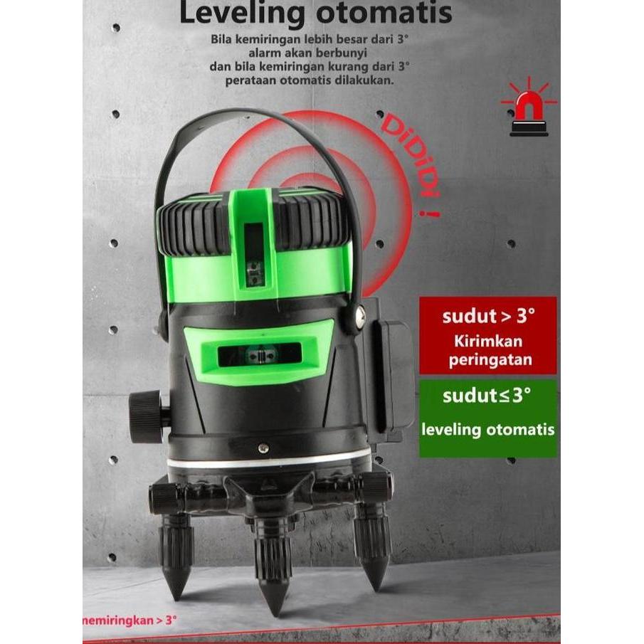 Pylo- Laser Level Professional Self Leveling Projector Green Laser 5 Line