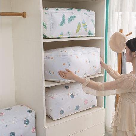 Send- Tas Kantong Plastik Laundry Bag Tempat Pakaian Baju Kotor Laundry Dress Bag Corak Putih