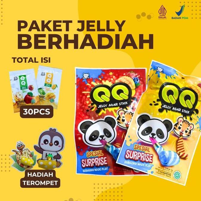 Ciki- Terbaru Paket Jelly Agar 30 Pcs Berhadiah Mainan Anak-Anak Isi Jelly Di Lengkapi Dengan Hadiah