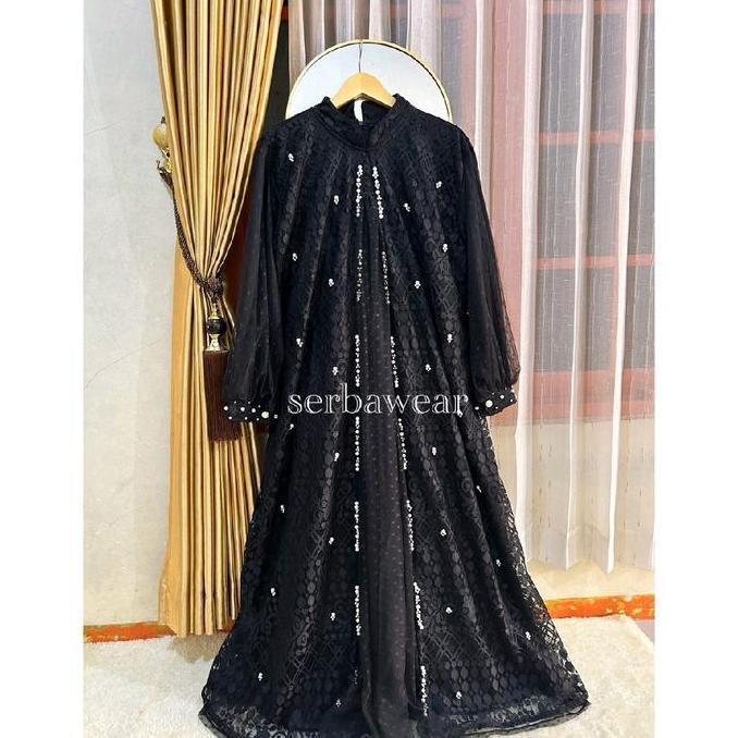 Arsy- Gamis Alma Jumbo Ld 130Cm & Ld 140Cm Dress Nita Brokat