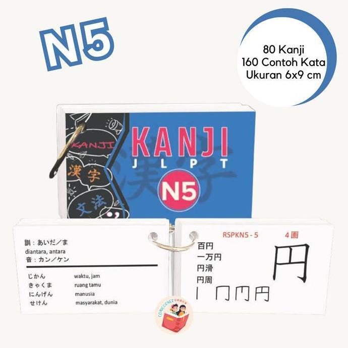 Flash Cards KANJI JLPT N5 N4 N3 N2 N1 Bahasa Jepang