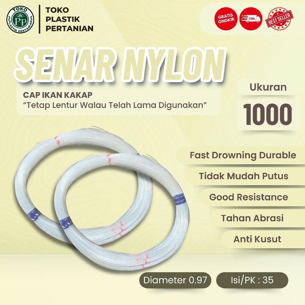 Senar Cap Ikan Kakap  Ukuran 1000 (70)  per Roll /Tali Senar Pancing / Senar Layangan